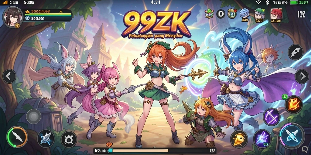 Tampilan gameplay yang mendebarkan di dunia 999ZK.