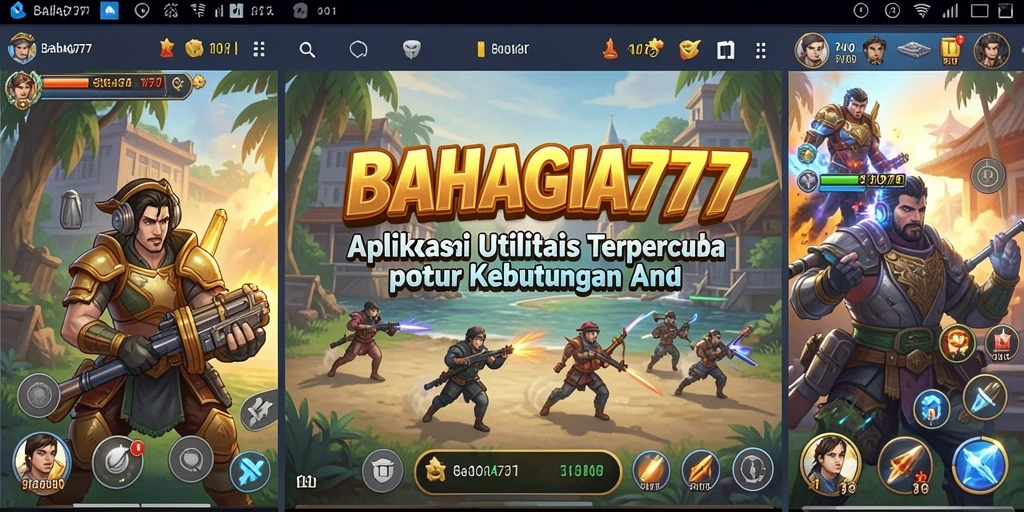 Tampilan menarik dari aplikasi Utility BAHAGIA777 yang memudahkan pengguna.