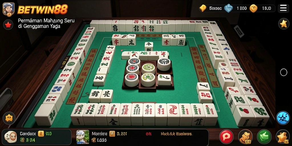 Tampilan seru gameplay Mahjong di BETWIN88.