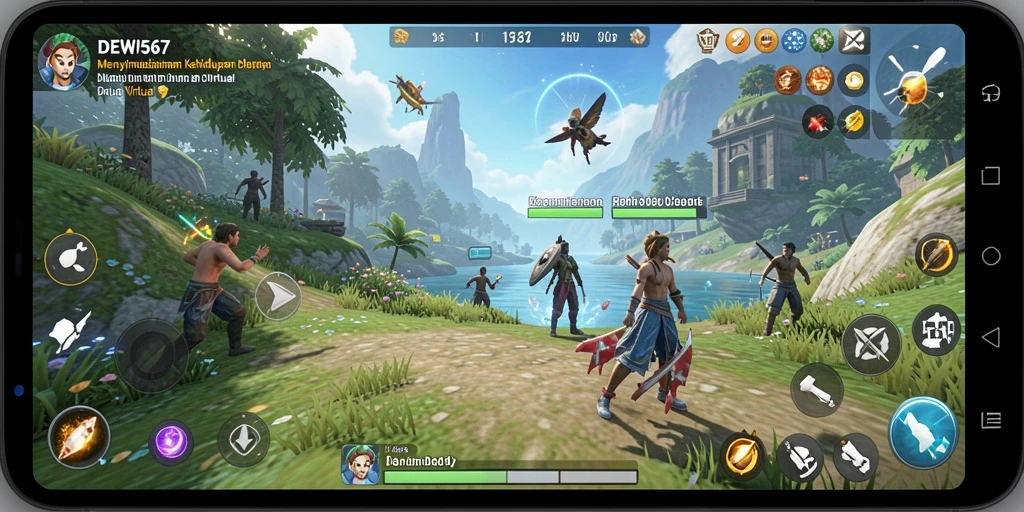 Tangkapan layar DEWI567 menunjukkan pemain berinteraksi dalam gameplay Simulation.