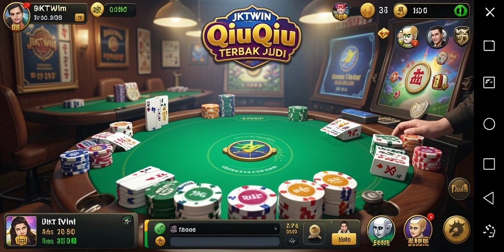Screenshot permainan QiuQiu JKTWIN yang seru dan menarik.