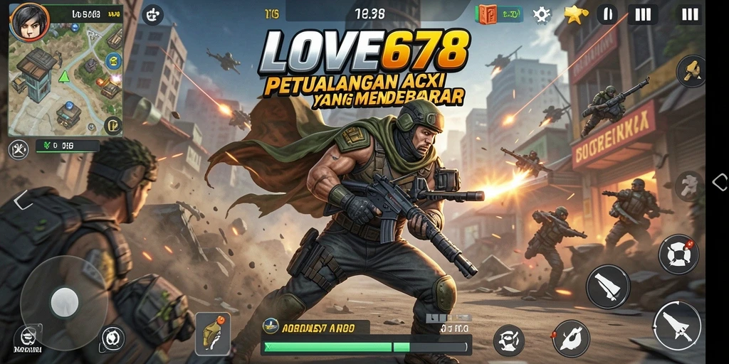 Tangkapan layar gameplay LOVE678 yang menunjukkan aksi pertempuran seru.