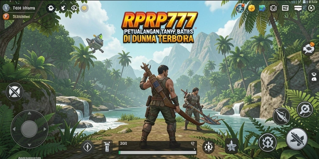 Screenshot gameplay RPRP777 yang menampilkan dunia terbuka yang luas.