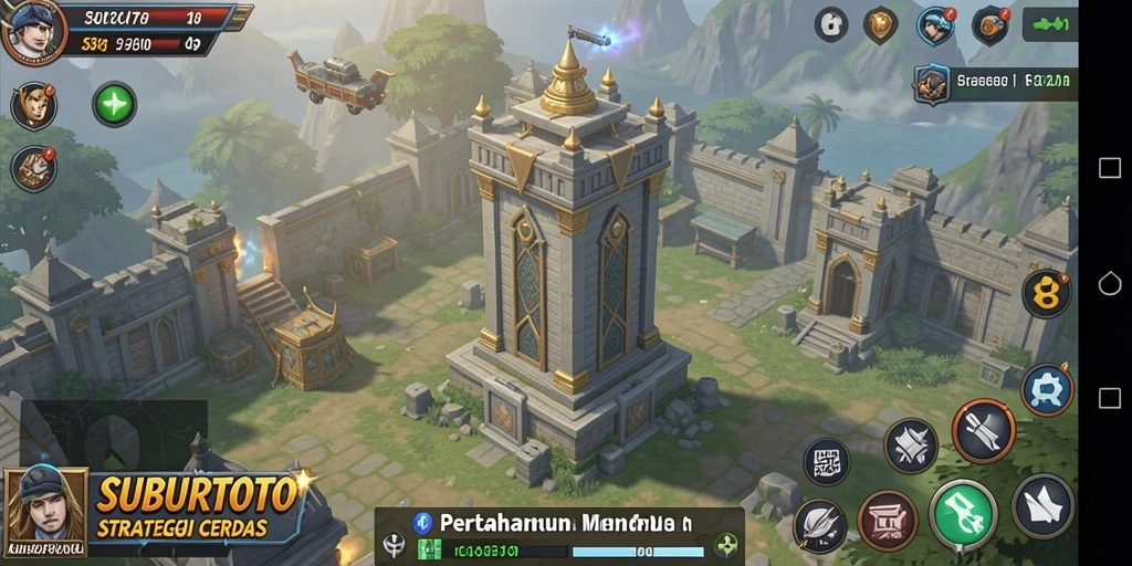 Tampilan gameplay SUBURTOTO yang mendebarkan dalam Tower Defense.