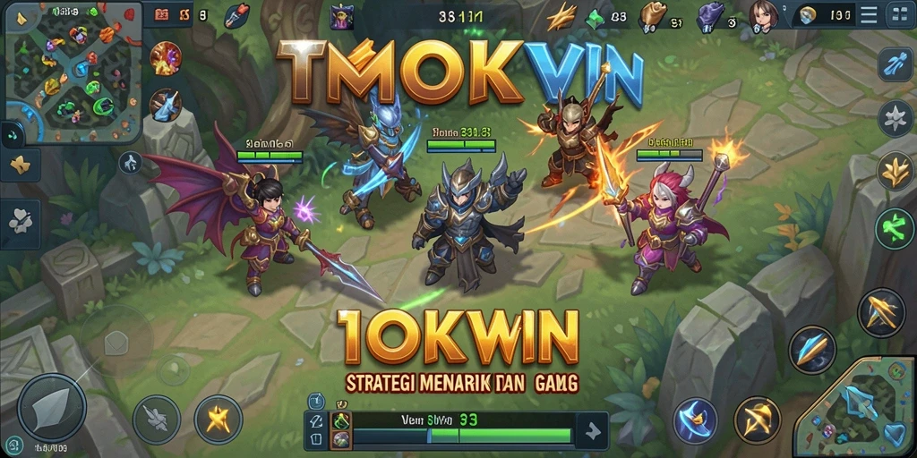 Tangkapan layar gameplay TMOKWIN menampilkan pertempuran strategis yang menegangkan.