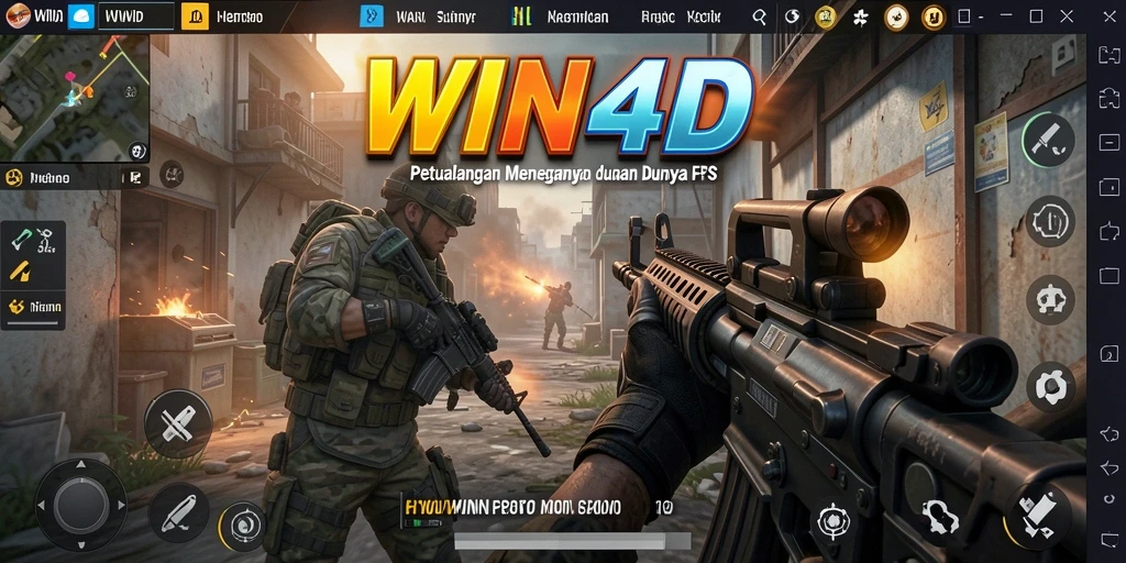 Gameplay mendebarkan dari game FPS WIN4D yang penuh aksi.